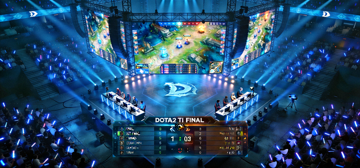 DOTA2国际邀请赛总决赛主舞台蓝光高清直播画面