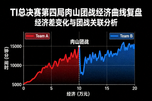 TI总决赛第四局肉山团战经济曲线复盘图